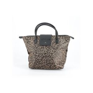 Chicos Womens Tote Bag Animal Packable Foldable Travel Purse Leopard Zip Top